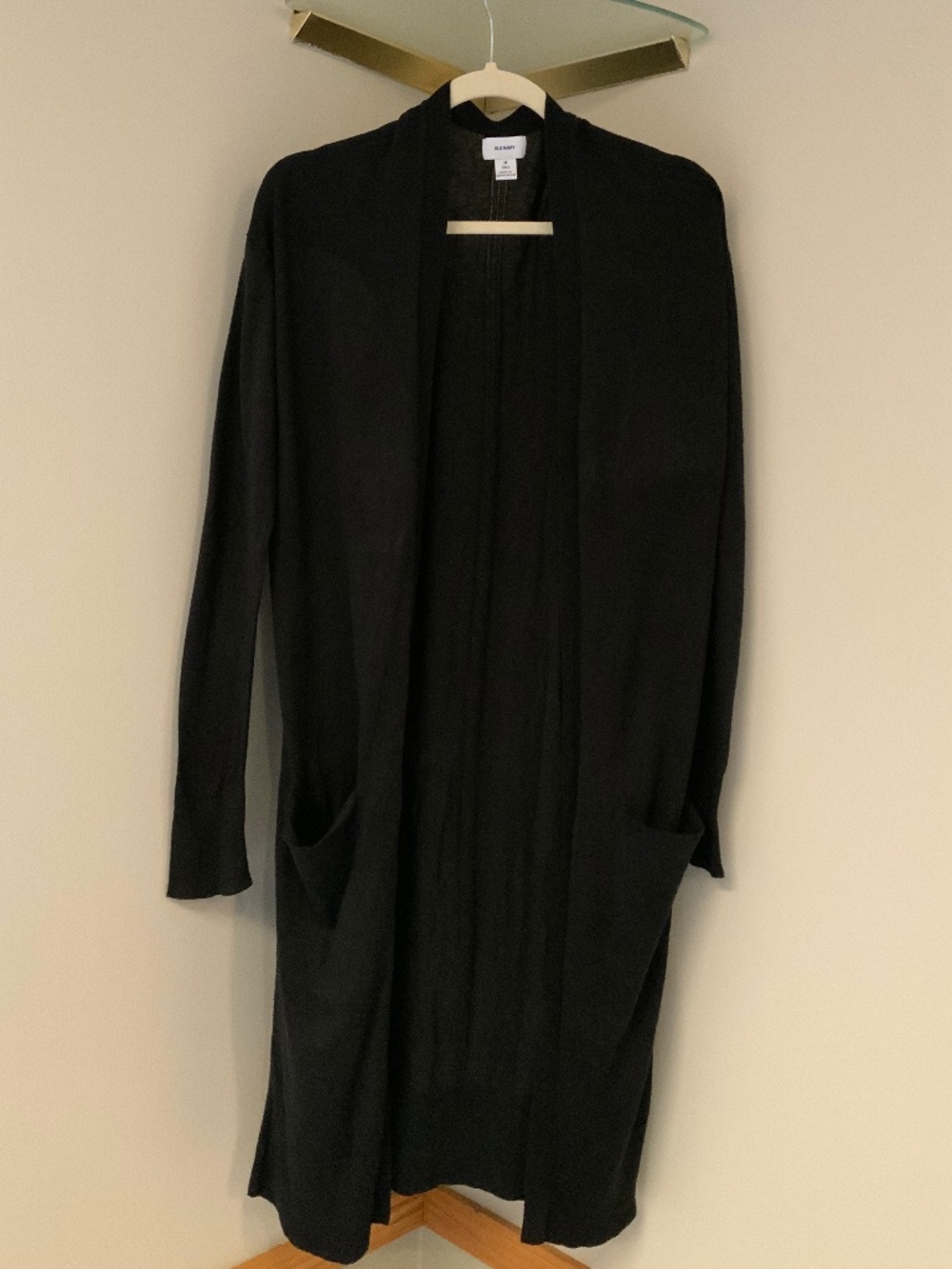 Old Navy M Black Tall Cardigan Coverup Swim Yoga Pilates Athleisure Lightweight
